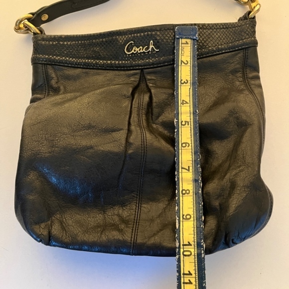 Coach Pebbled Leather Handbag Shoulder Purse - Picture 3 of 8